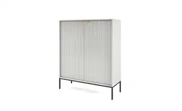 Highboard Grau, Schwarz, Goldfarben