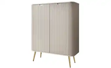 Highboard Beige, Goldfarben
