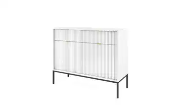 Sideboard 104 cm Weiß, Schwarz 2 Stück