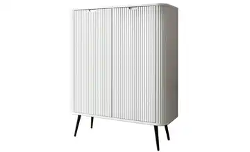Highboard Weiß, Schwarz