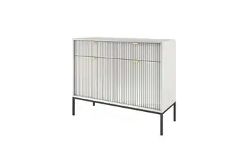 Sideboard 104 cm Grau, Schwarz 2 Stück