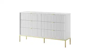 Kommode Weiß, Goldfarben