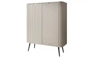 Highboard Beige, Schwarz