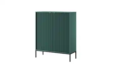 Highboard Grün, Schwarz, Goldfarben