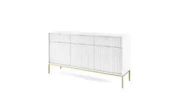 Sideboard 154 cm Weiß, Goldfarben 3 Stück