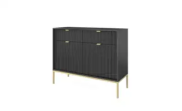 Sideboard 104 cm Schwarz, Goldfarben 2 Stück