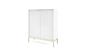 Highboard Weiß, Goldfarben