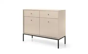 Sideboard 103,5 cm Beige, Schwarz 2 Stück