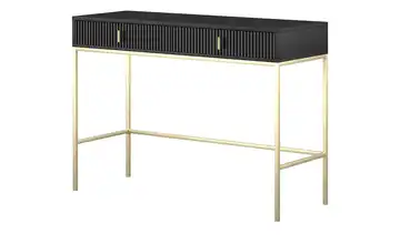 Konsolentisch Schwarz Griffe und Gestell: Metall Goldfarben