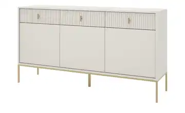 Sideboard kaschmirfarben Griffe und Gesetll: Metall Goldfarben