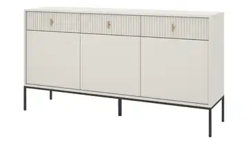 Sideboard kaschmirfarben Griffe: Metall Goldfarben, Gestell: Metall Schwarz