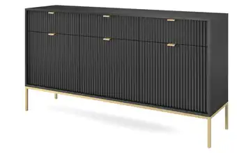 Sideboard Schwarz Goldfarben