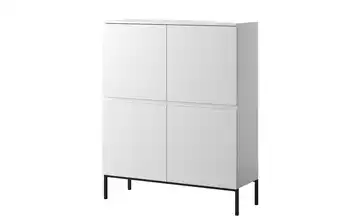 Highboard Weiß Schwarz