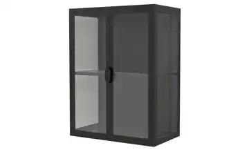 Hängevitrine 80 cm Schwarz Schwarz