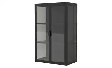 Hängevitrine 95 cm Schwarz Schwarz