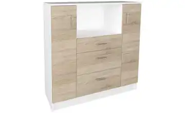Sideboard Eiche Bianco (Nachbildung), Weiß