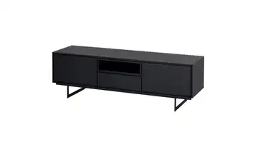 Furnhouse Lowboard Eiche, Schwarz