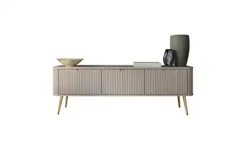 Lowboard Beige, Goldfarben