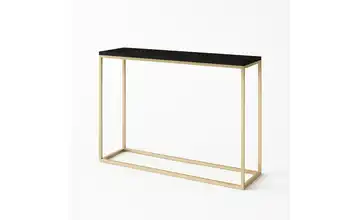 Konsolentisch 80 cm 25x80 Goldfarben Schwarz