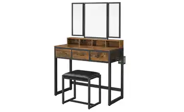 Kosmetiktisch Schwarz, Braun
