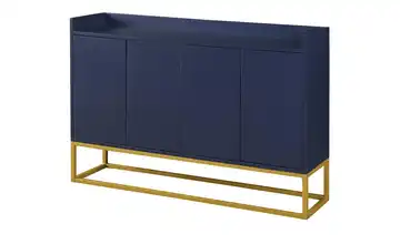 Sideboard Blau, Goldfarben