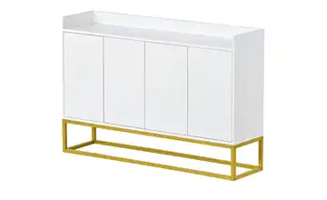 Sideboard Weiß, Goldfarben