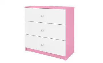 Kommode Weiß, Pink