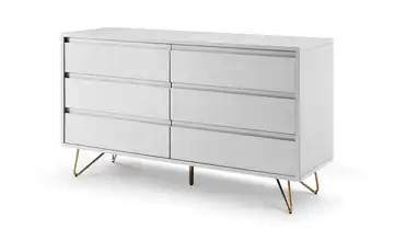 Kommode Weiß, Goldfarben