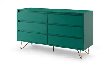 Kommode Grün, Goldfarben