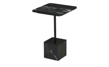 Beistelltisch Schwarz, Marmoroptik Sockel: Würfel-Form