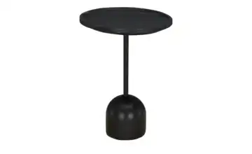 Beistelltisch Schwarz, Marmoroptik Sockel: Halbrunde-Form