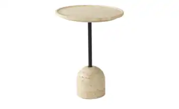Beistelltisch Travertinoptik Sockel: Halbrunde-Form