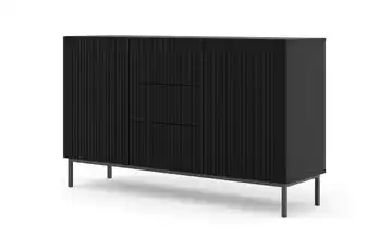 Sideboard Füße, eckig Schwarz 150 cm Schwarz