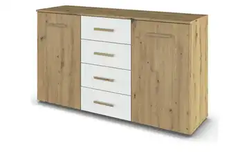 Sideboard Eiche Artisan (Nachbildung), Weiß