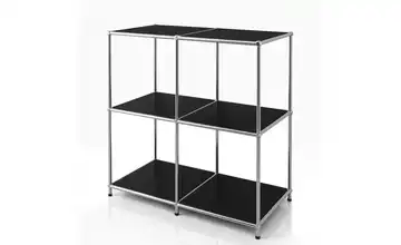 Floordirekt Metallregal Schwarz