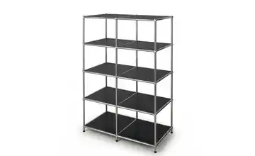 Floordirekt Metallregal Schwarz