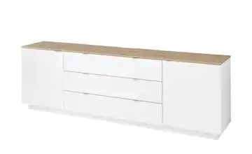 TV-Sideboard 240 cm Weiß, Eiche Artisan (Nachbildung)