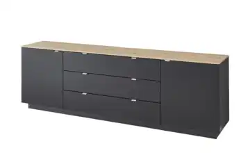 TV-Sideboard 240 cm Schwarz, Eiche Artisan (Nachbildung)