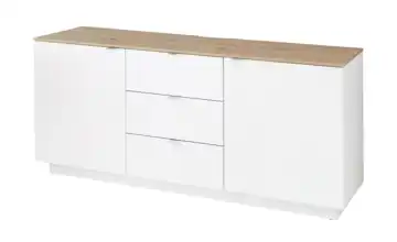TV-Sideboard 180 cm Weiß, Eiche Artisan (Nachbildung)