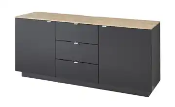 TV-Sideboard 180 cm Schwarz, Eiche Artisan (Nachbildung)