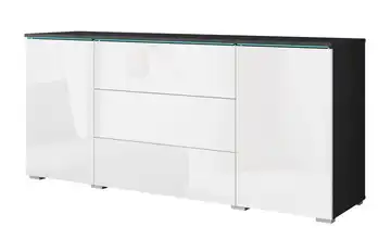 Sideboard Anthrazit, Weiß