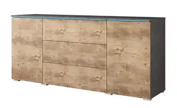 Sideboard Anthrazit, Kastanie (Nachbildung)