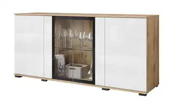 Sideboard Eiche (Nachbildung), Weiß