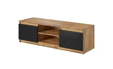Lowboard Eiche (Nachbildung), Schwarz