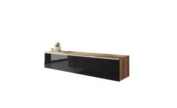 Lowboard Eiche (Nachbildung), Schwarz