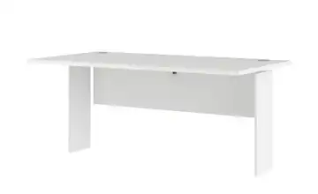 Schreibtischplatte mit Sichtblende und Paneel Weiß 150,1 cm