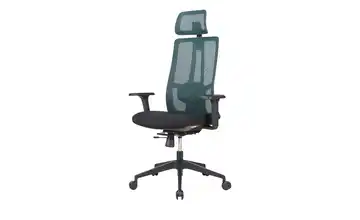 Büro-Drehstuhl Schwarz, Grün