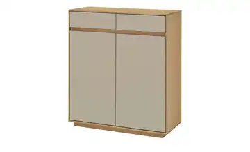 Schuhschrank 86 cm Einlegeböden Sand, Eiche bianco