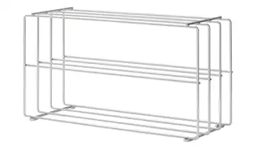 Schuhregal Silbergrau