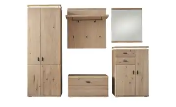 Garderobenkombination 5 teilig Eiche bianco